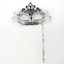 Venetian Masquerade Mask With Holding Stick For Womens Party