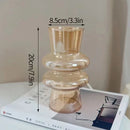 Modern Pink Glass Vase Hydroponic Flower Vase For Home Decor