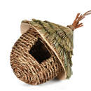 A96K Hanging Bird Nest Straw Grass Outdoor Hummingbird House