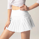 Women's High Waisted Running Skorts Pleated Sports Mini Skirt