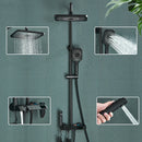 Rozin Black Digital Shower Faucet Set Rainfall Mixer Tap Bathroom