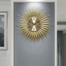 Wheat Ears Wall Clock Living Room Decor Symbolizing Prosperity Unity