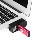 Rotatable USB Hub Adapter 3 Ports Mini Data Transfer For Laptop