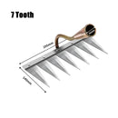 Carbon Steel Garden Hand Rake With 4 To 7 Teeth For Soil Loosening