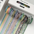 20Pcs Vintage Masking Tape Set 7mmx3m Scrapbooking Art Supplies