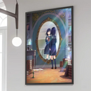 Lonely Castle In The Mirror Poster Retro Kraft Paper Wall Art