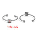 10pcs Adjustable Stainless Steel Ring Settings Blank Base For Jewelry