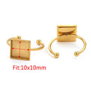 10pcs Adjustable Stainless Steel Ring Settings Blank Base For Jewelry