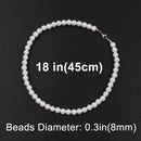 Artificial White Pearl Necklace Elegant Beaded Choker For Men Women