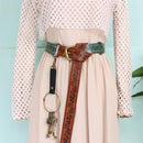 Renaissance Costume Belt Pouch Leather Holder With 3 Potion Bottles