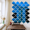 10pc Modern Geometric Gourd Acrylic Mirror Wall Stickers Set