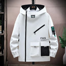 Men's Hooded Zipper Jacket Pilot Style Loose Velvet Coat