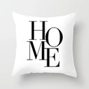 Black And White Geometric Cushion Cover Cube Letter Print Sofa Pillow