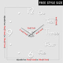 MCDFL Luxury 3D Wall Clock For Living Room Kitchen Bedroom Decor