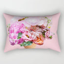 Nordic Tropical Plant Fabric Sofa Cushion Velvet Office Pillow