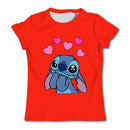 Girls Kawaii Stitch T-shirt Toddler Cartoon Tee Summer Short Sleeve