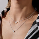 Women's Pearl Necklace Gold Beads Double Layer Chain Choker