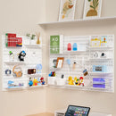 Pegboard Wall Organizer Kit Modular Panels No-Punch Installation Craft Storage