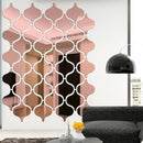 10pc Modern Geometric Gourd Acrylic Mirror Wall Stickers Set