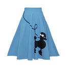 Vintage Skirt Women 50s 60s Summer Pinup Poodle Retro Rockabilly Style