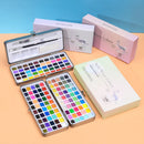 50 Colors Solid Watercolor Paint Set With Brush For Artists