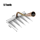 Carbon Steel Garden Hand Rake With 4 To 7 Teeth For Soil Loosening