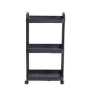 Plastic Rolling Utility Cart With Handle And Wheels For Storage Organizer