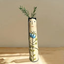 Bohemian Girl Face Resin Art Sculpture Vase For Indoor Decoration