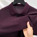 Men's Polo Shirt Cotton Casual Short Sleeve Solid Color Lapel Tee