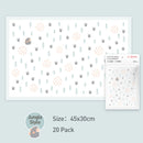 20PCS Disposable Baby Placemats Kids Portable Table Mats For Children