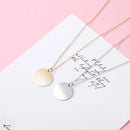 Stainless Steel Pendant Necklace Mirror Polished Disc Pendant 45-60cm 10 Pcs