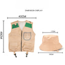 Children Outdoor Adventure Clothes Set Vest Fisherman Hat Camping Hiking