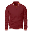 Men's Bomber Jacket Casual Solid Color Autumn Baseball Outerwear