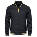 Men's Bomber Jacket Casual Solid Color Autumn Baseball Outerwear