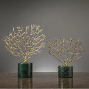 Imitation Coral Ornaments Resin Crystal Metal Tree Ocean Decor Figurines