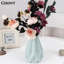 Plastic Flower Vase Nordic Style Diamond Shape For Wedding Decor