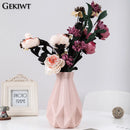 Plastic Flower Vase Nordic Style Diamond Shape For Wedding Decor