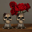 Skull Head Vase Resin Craft Creative Halloween Home Decoration