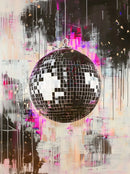 Retro Fruit Disco Ball Poster Citrus Apple Strawberry Canvas Art