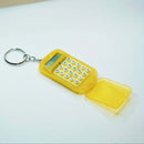Mini Transparent Calculator Portable Flip Keychain Compact For Students