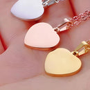 Women's Stainless Steel Heart Pendant Necklace Elegant Simple Chain Jewelry