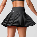 Women's Tennis Skirt Double Layered Pleated High Waisted Skirt