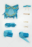 MOBBUNNY Sexy Lingerie Dress Blue Low Cut Sleeves Choker Cosplay