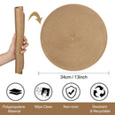 Set Of 6 Round Braided Placemats 34CM Woven Non-Slip Table Mats
