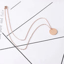 Stainless Steel Pendant Necklace Mirror Polished Disc Pendant 45-60cm 10 Pcs