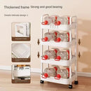 Multi-Layer Storage Rack Mobile Trolley For Kitchen Bedroom Bathroom Snacks