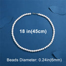 Artificial White Pearl Necklace Elegant Beaded Choker For Men Women
