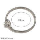 Stainless Steel Braided Rope Adjustable Bracelet For Men And Women