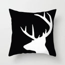Black And White Geometric Cushion Cover Cube Letter Print Sofa Pillow