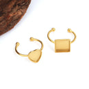 10pcs Adjustable Stainless Steel Ring Settings Blank Base For Jewelry